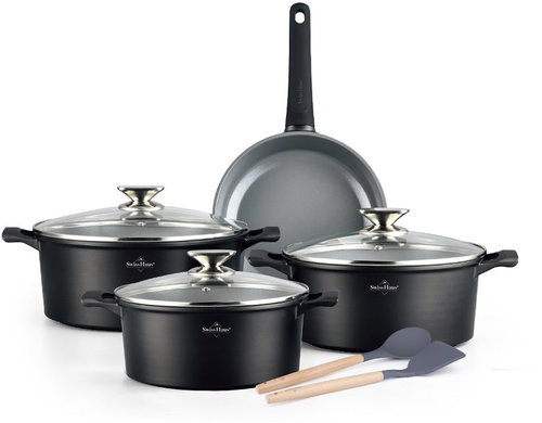 Swiss Haus 9-piece Sapphire black cookware set - Cookware Set - Main image