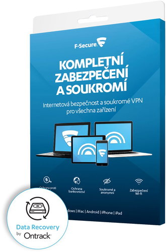 F-Secure TOTAL FAMILY DR for 5 devices for 1 year + Data Recovery for 1 device for 1 year BOX - Antivirus - Main image