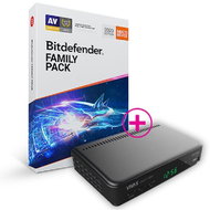 Bitdefender Family Pack for 15 Devices for 1 Year (BOX) + Gift VIVAX SET-TOP BOX DVB-T2 - Antivirus