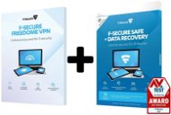 F-Secure SAFE DR + FREEDOME pre 3 zariadenia 1 rok + Data Recovery pre 1 zariadenie na 1 rok elektro - Antivírus