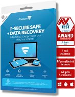 F-Secure SAFE DR 5 készülékhez 2 évre + Data Recovery 1 készülékhez 2 évre (elektronikus licensz) - Antivírus