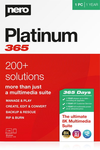 Nero Platinum 365 (elektronische Lizenz) - Brennprogramm - Hauptbild