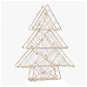 LED vianočný 3D stromček kovový 100× LED, teplá biela - Vianočné osvetlenie