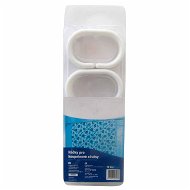 DURAmat Plastové háčky pro sprchové závěsy bílé, 12 ks - Rings