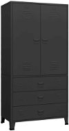 Industriální šatní skříň černá 339613 - Šatní skříň