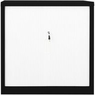 Skříň s posuvnými dveřmi černá a bílá 336431 - Skříň