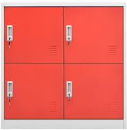 Uzamykatelná skříň světle šedá a červená 336434 - Skříň