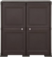 Plastová skříňka design dřeva hnědá 340598 - Skříňka