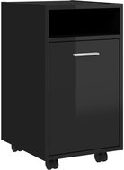 Odkládací skříňka na kolečkách černá 803054 - Skříňka