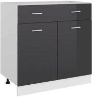 SHUMEE Bottom with drawer grey high gloss 801243 - Cupboard