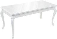Jedálenský stôl 179 × 89 × 81 cm vysoký lesk, biely, 246958 - Jedálenský stôl