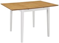 Rozkládací jídelní stůl bílý (80–120) × 80 × 74 cm MDF, 247625 - Jídelní stůl