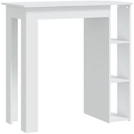 Barový stôl s regálom biely 102 × 50 × 103,5 cm, 809458 - Barový stôl