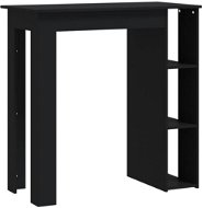 Barový stôl s regálom čierny 102 × 50 × 103,5 cm, 809459 - Barový stôl