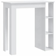Barový stůl s regálem bílý lesklý 102 × 50 × 103,5 cm, 809464 - Barový stůl