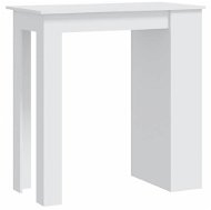 Barový stôl s úložným regálom biely 102 × 50 × 103,5 cm, 809467 - Barový stôl