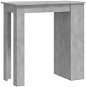 Barový stôl s úložným regálom betónovosivý 102 × 50 × 103,5 cm, 809471 - Barový stôl