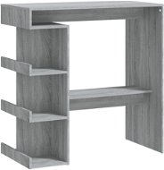 Barový stůl s úložným regálem šedý dub sonoma 100 × 50 × 101,5 cm, 812961 - Barový stůl