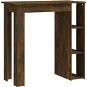 Barový stôl Barový stôl s regálom dymový dub 102 × 50 × 103,5 cm, 812963 - Barový stůl