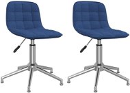 Otočné jedálenské stoličky 2 ks modré textil, 334055 - Jedálenská stolička