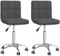 Jedálenská stolička Otočné jedálenské stoličky 2 ks tmavosivé textil, 334324 - Jídelní židle