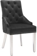 Jídelní židle černá samet, 337021 - Jídelní židle