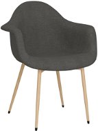 Jídelní židle tmavě šedá textil, 338084 - Jídelní židle