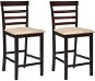 Barové židle 2 ks hnědé textil, 241704 - Barová židle
