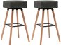 Barové stoličky 2 ks tmavosivé textil, 249565 - Barová stolička