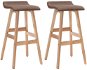 Barové stoličky, 2 ks taupe textil, 249579 - Barová stolička