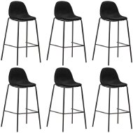 Barové stoličky 6 ks čierne textil, 279665 - Barová stolička