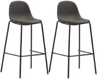 Barové židle 2 ks tmavě šedé textil, 281525 - Barová židle