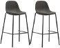 Barové stoličky 2 ks tmavo sivé textil, 281525 - Barová stolička