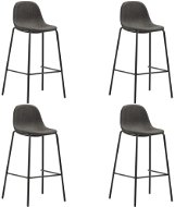 Barové stoličky 4 ks tmavo sivé textil, 281526 - Barová stolička