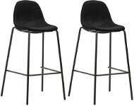 Barové stoličky 2 ks čierne textil, 281535 - Barová stolička