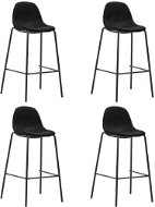 Barové stoličky 4 ks čierne textil, 281536 - Barová stolička