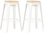 Barové stoličky 2 ks bílé masivní mangovníkové dřevo, 286133 - Barová židle