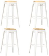 Barové stoličky 4 ks bílé masivní mangovníkové dřevo, 286134 - Barová židle