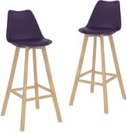 Barové židle 2 ks tmavě fialové umělá kůže, 289172 - Barová židle