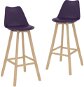 Barové stoličky 2 ks tmavofialové umelá koža, 289172 - Barová stolička