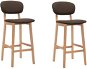 Barové stoličky 2 ks hnedé textil, 289370 - Barová stolička