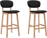 Barové stoličky 2 ks čierne textil, 289373 - Barová stolička