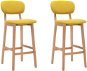 Barové stoličky 2 ks horčicovožlté textil, 289374 - Barová stolička