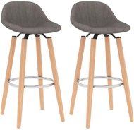 Barové stoličky 2 ks svetlosivé textil, 289377 - Barová stolička