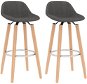 Barové židle 2 ks tmavě šedé textil, 289378 - Barová židle