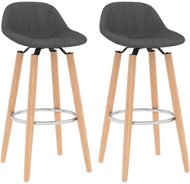 Barové stoličky 2 ks tmavosivé textil, 289378 - Barová stolička