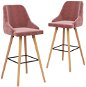 Barové židle 2 ks růžové samet, 289467 - Barová židle