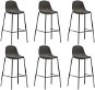 Barové stoličky 6 ks tmavo sivé textil, 3051099 - Barová stolička