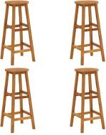 Barové stoličky 4 ks masivní akáciové dřevo, 310285 - Barová židle