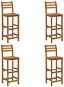Barové stoličky 4 ks masívne akáciové drevo, 310286 - Barová stolička